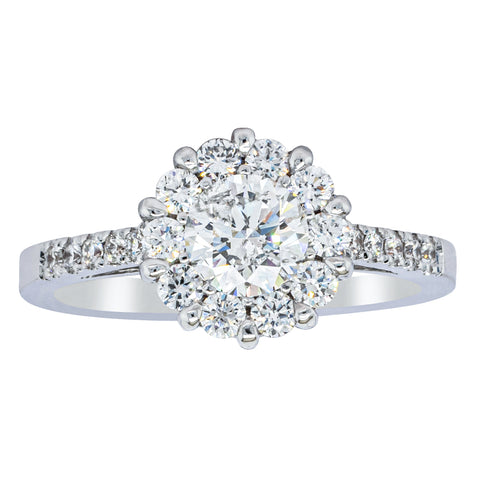Deja Vu 18ct White Gold .60ct Diamond Cluster Ring