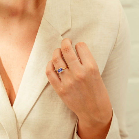 18ct Yellow Gold Tanzanite Elle Ring