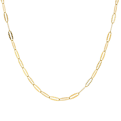 18ct Yellow Gold Navette Chain