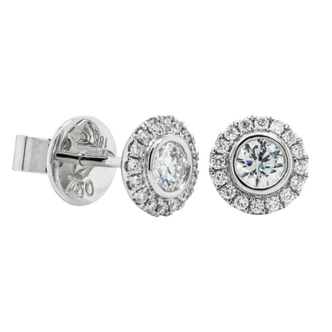 18ct White Gold Diamond Isla Earrings