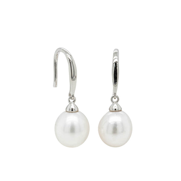 Sterling Silver Freshwater Pearl Hook Earrings - Walker & Hall