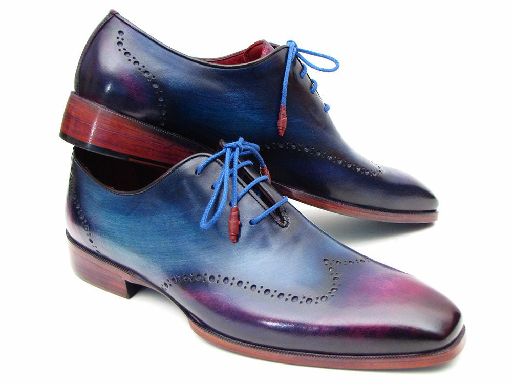 blue wingtip oxford shoes