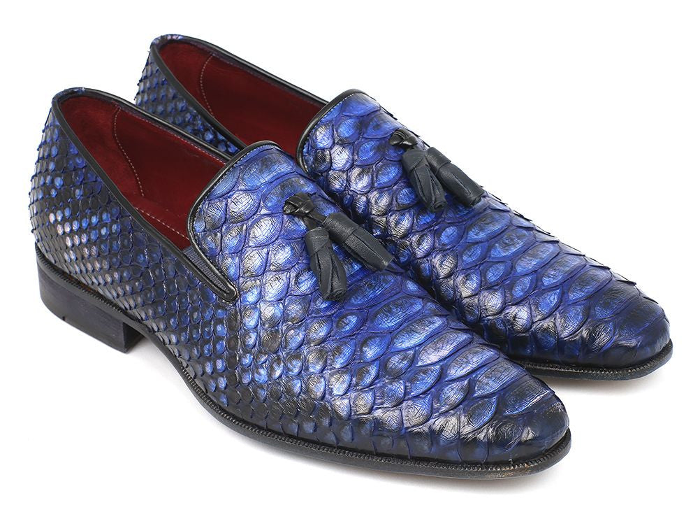 blue tassel loafers