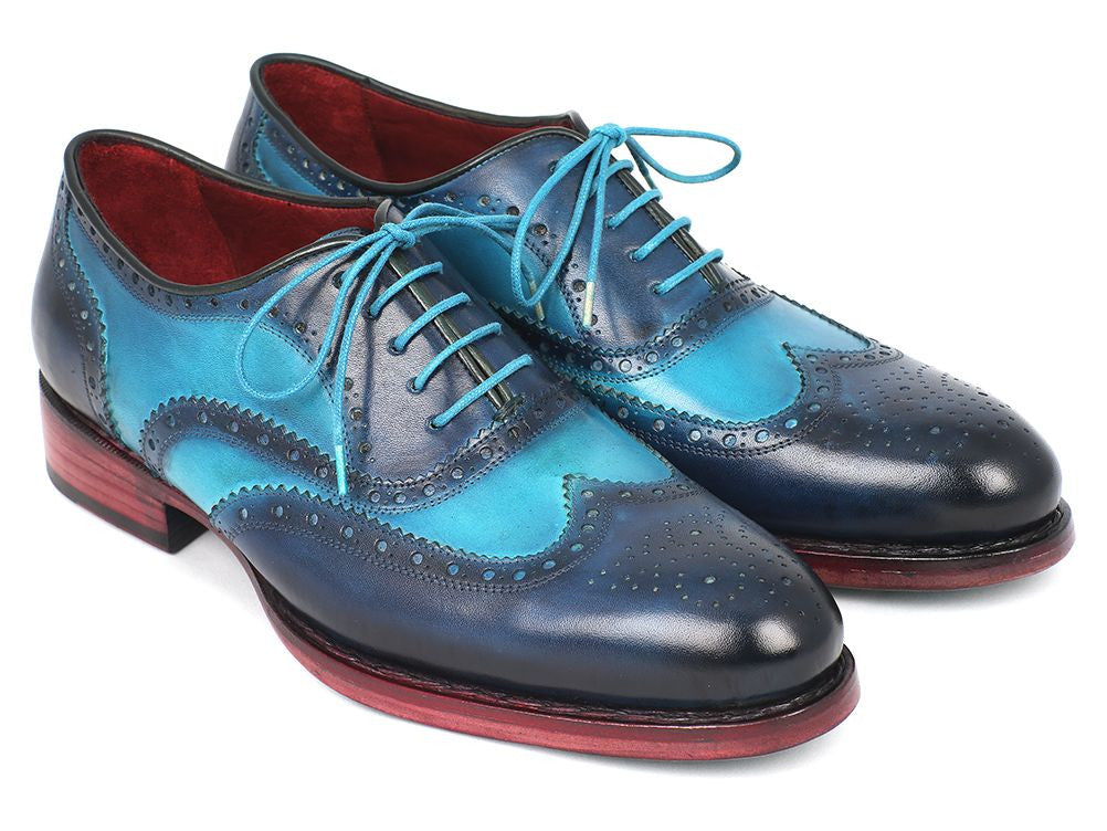 mens two tone wingtip shoes