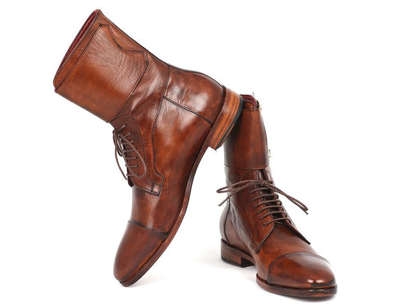 Paul Parkman Men's High Boots Brown Calfskin (ID#F554-BRW) – PAUL ...