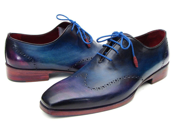 Paul Parkman Blue & Purple Wingtip Oxfords (ID#084VX55) – PAUL PARKMAN ...