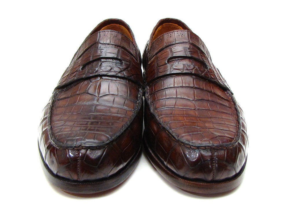 crocodile skin loafers mens