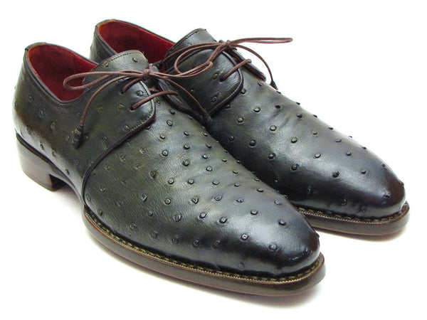 Paul Parkman Goodyear Welted Green Genuine Ostrich Derby Shoes (ID#31V ...