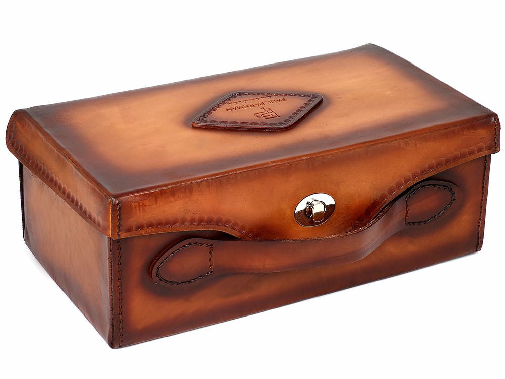 leather shoe box