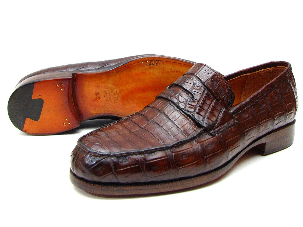 croc penny loafers