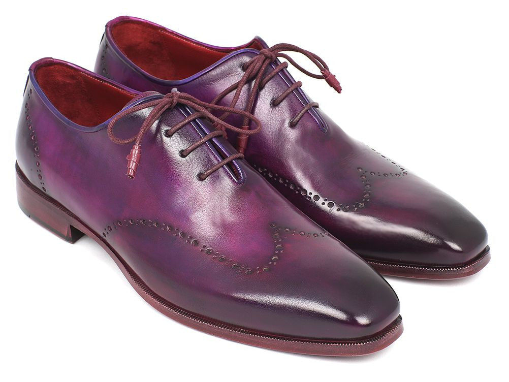 purple wingtip shoes