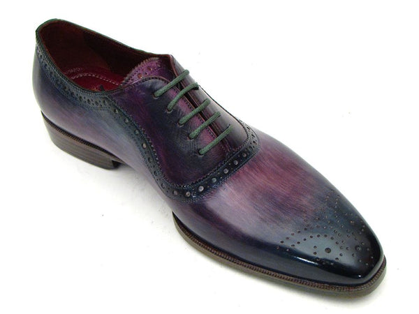 Paul Parkman Men's Purple & Navy Medallion Toe Oxfords (ID#PR88TT ...