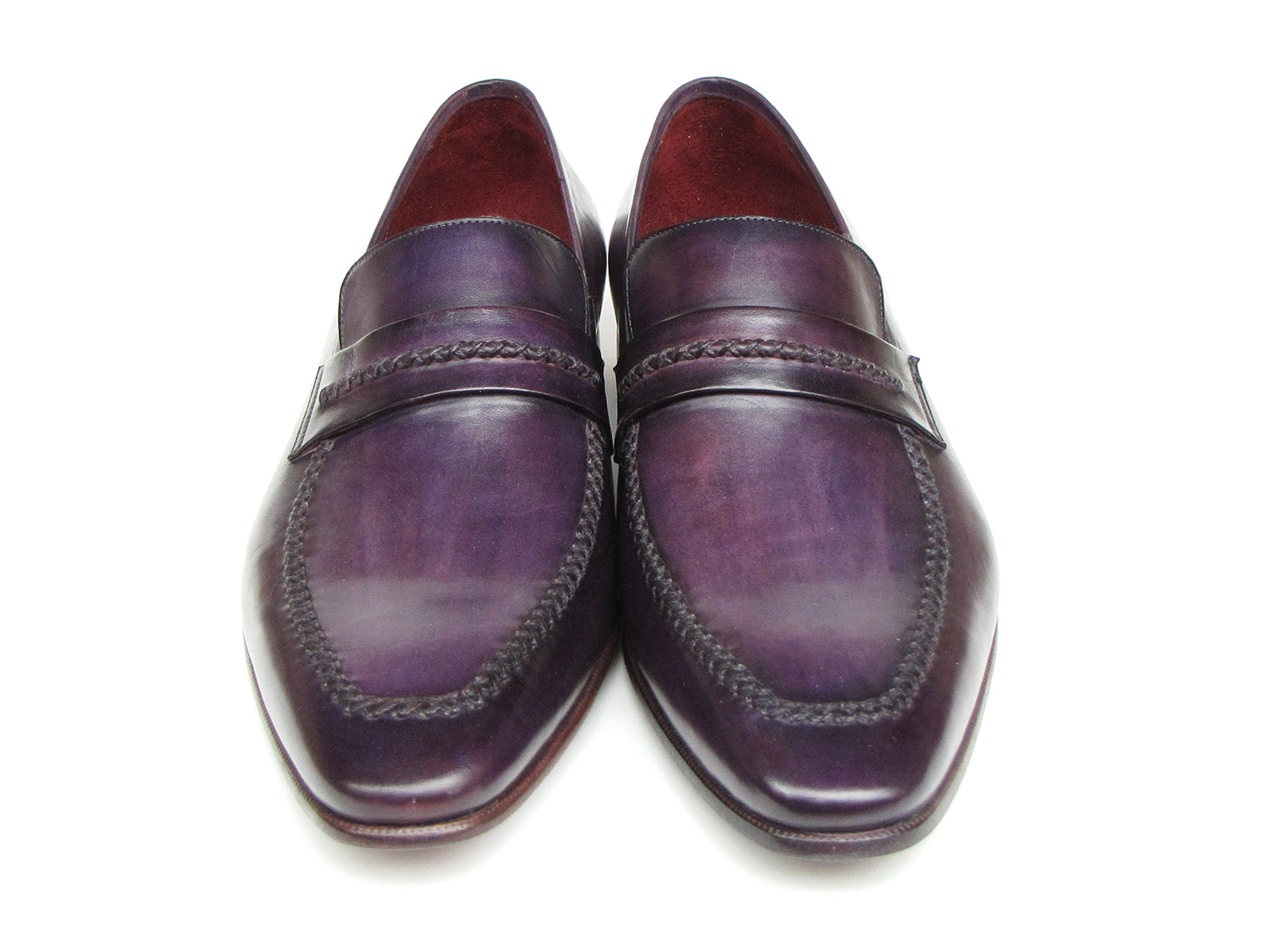 Paul Parkman Men's Purple Loafers Handmade Slip-On Shoes (ID#068-PURP ...