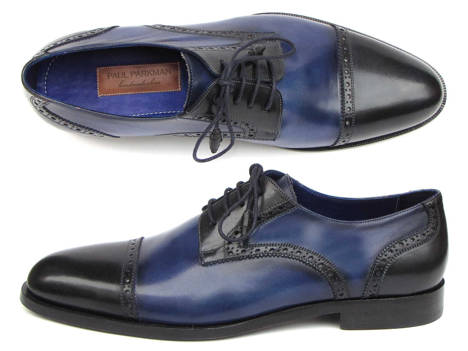 Paul Parkman Men's Parliament Blue Derby Shoes (ID#046-BLU) – PAUL ...