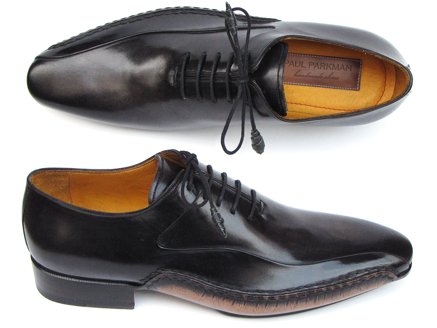 black leather oxfords