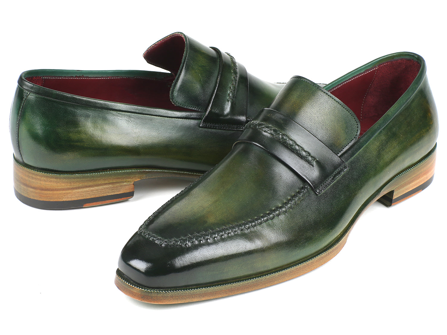 Paul Parkman Men's Loafer Shoes Green (ID#068-GRN) – PAUL PARKMAN ...