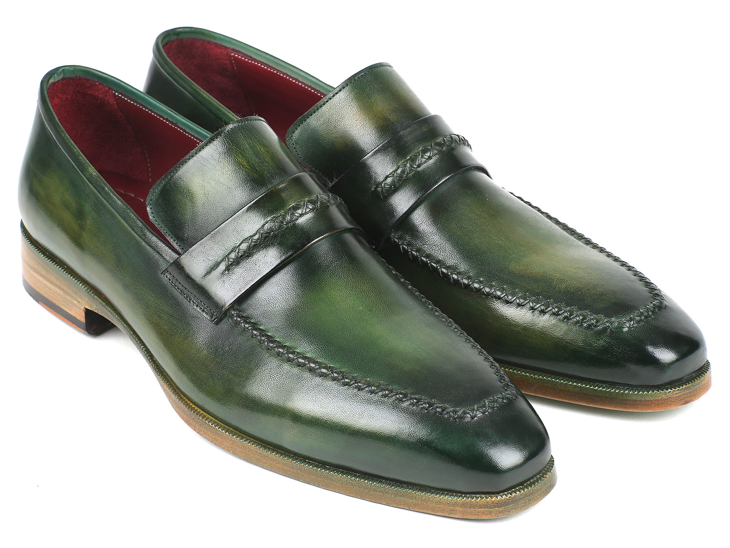 Effektivt støbt Blind tillid Paul Parkman Men's Loafer Shoes Green (ID#068-GRN) – PAUL PARKMAN® Handmade  Shoes