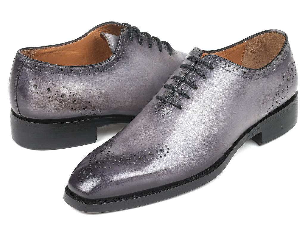 Paul Parkman Goodyear Welted Punched Oxfords Gray (ID#7614-GRY) – PAUL ...
