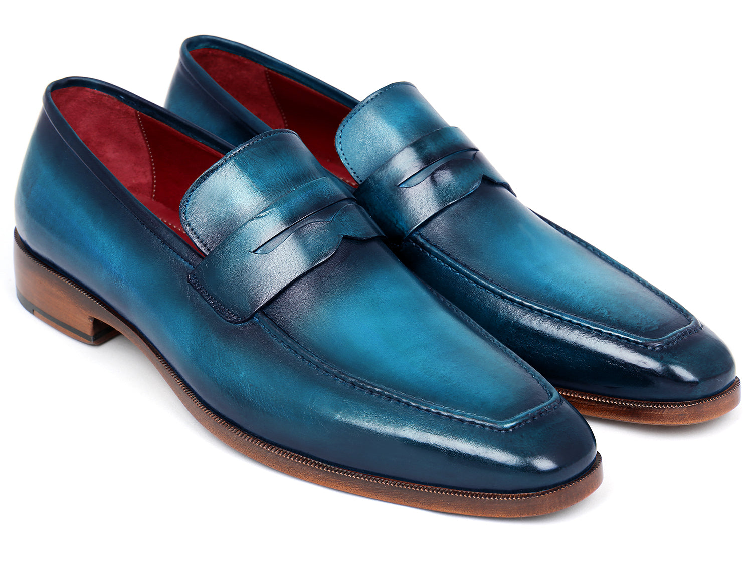 turquoise loafers