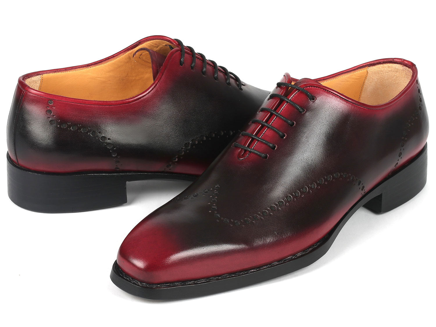 Paul Parkman Goodyear Welted Men's Red & Black Oxford Shoes (ID#081-B5 –  PAUL PARKMAN® Handmade Shoes