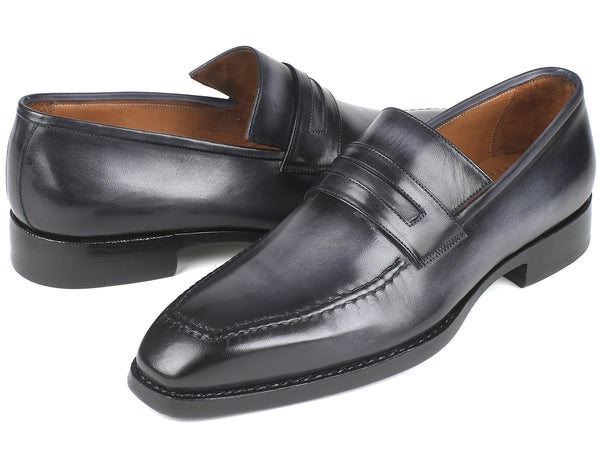 Paul Parkman Gray Burnished Goodyear Welted Loafers (ID#37LFGRY) – PAUL ...