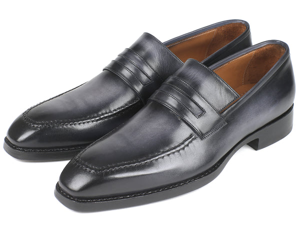 Paul Parkman Gray Burnished Goodyear Welted Loafers (ID#37LFGRY) – PAUL ...