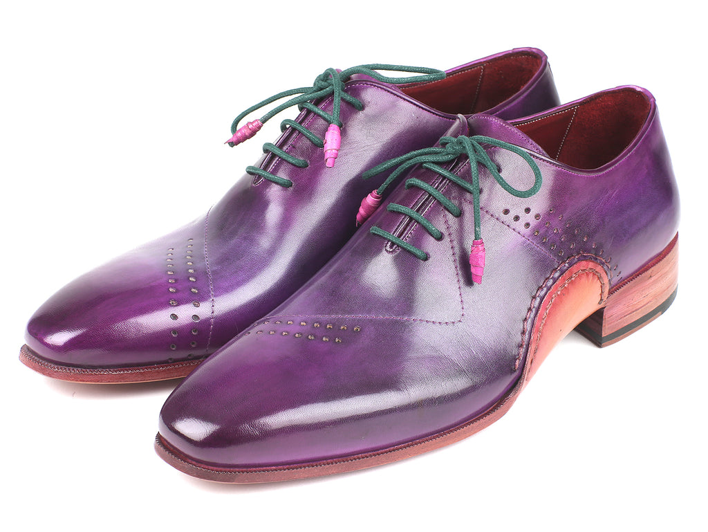 Paul Parkman Opanka Construction Purple Hand-Painted Oxfords (ID#OPK66 ...