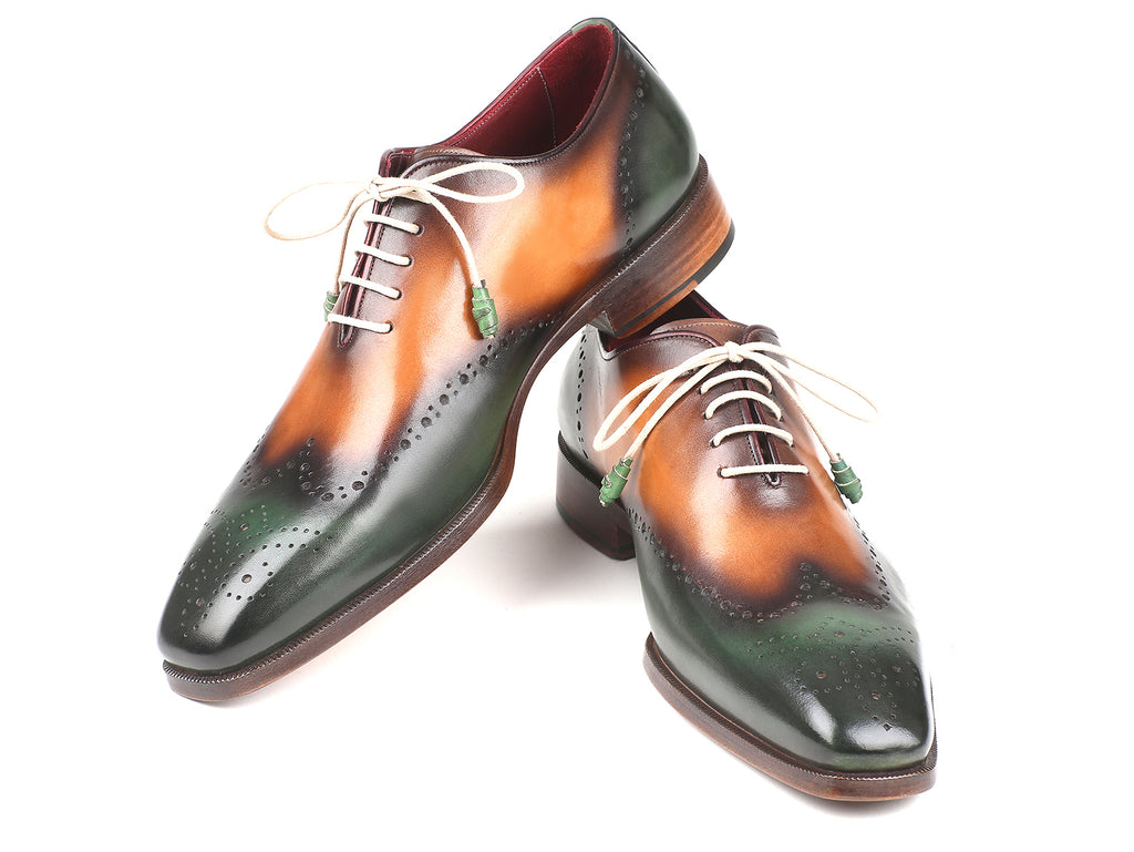 Paul Parkman Green & Camel Wingtip Oxfords (ID#097GV22) – PAUL PARKMAN ...