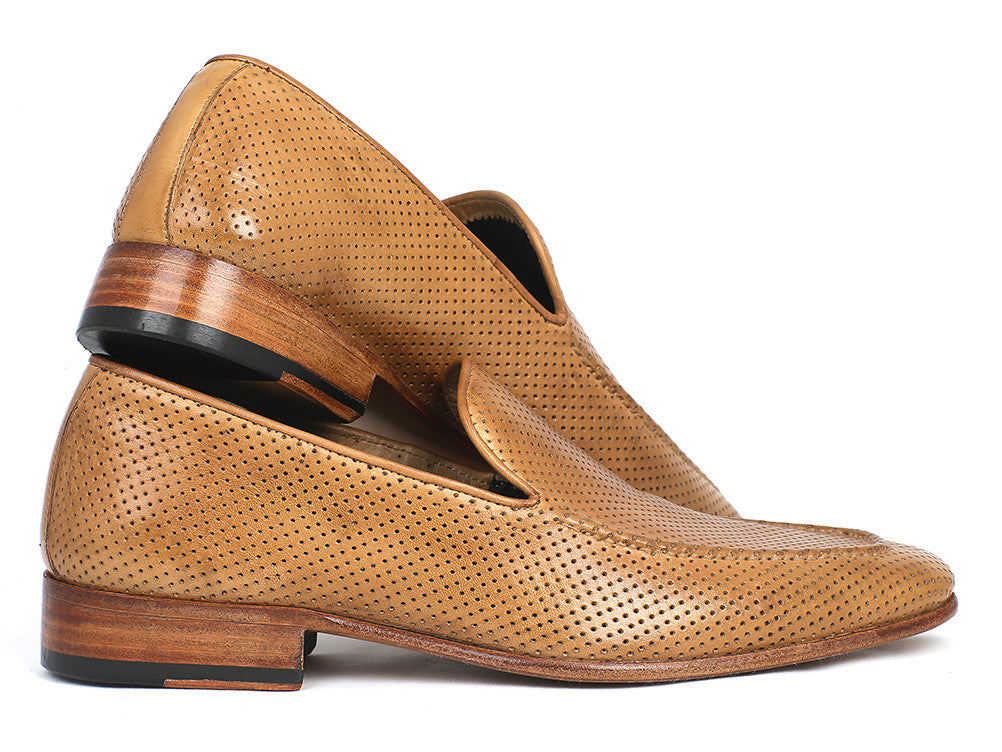 Paul Parkman Perforated Leather Loafers 
