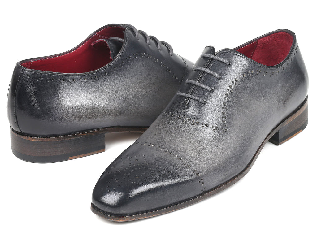 Paul Parkman Grey Hand-Painted Classic Brogues (ID#ZLS34GRY) – PAUL ...