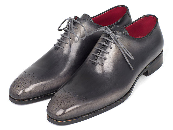 Paul Parkman Men's Gray & Black Wholecut Oxfords (ID#KR254GRY) – PAUL ...