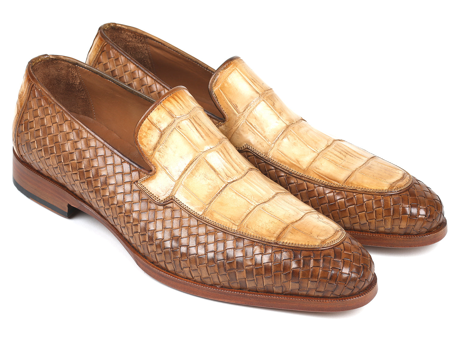 Paul Parkman Beige Genuine Crocodile \u0026 