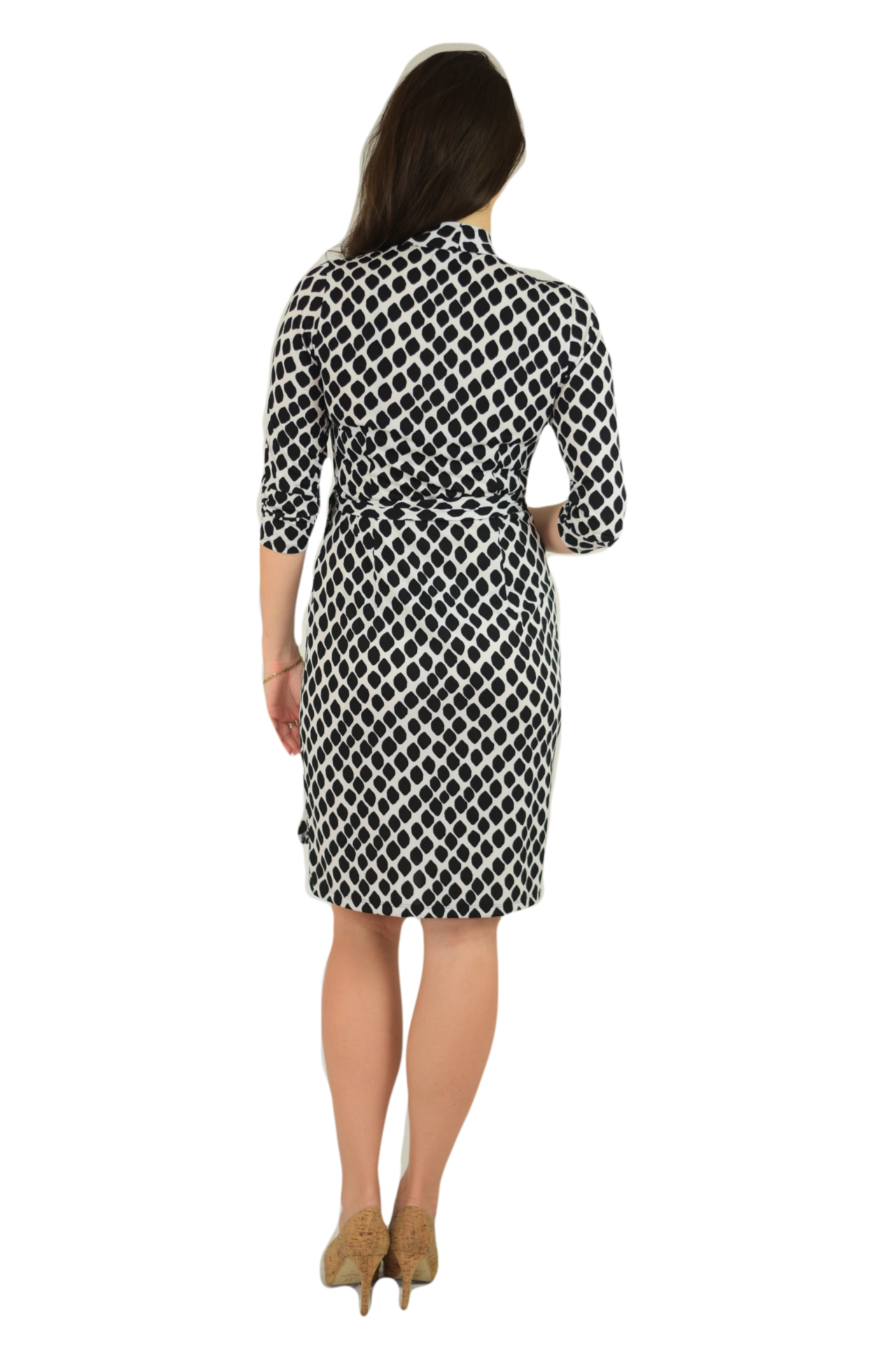 leaf print wrap dress