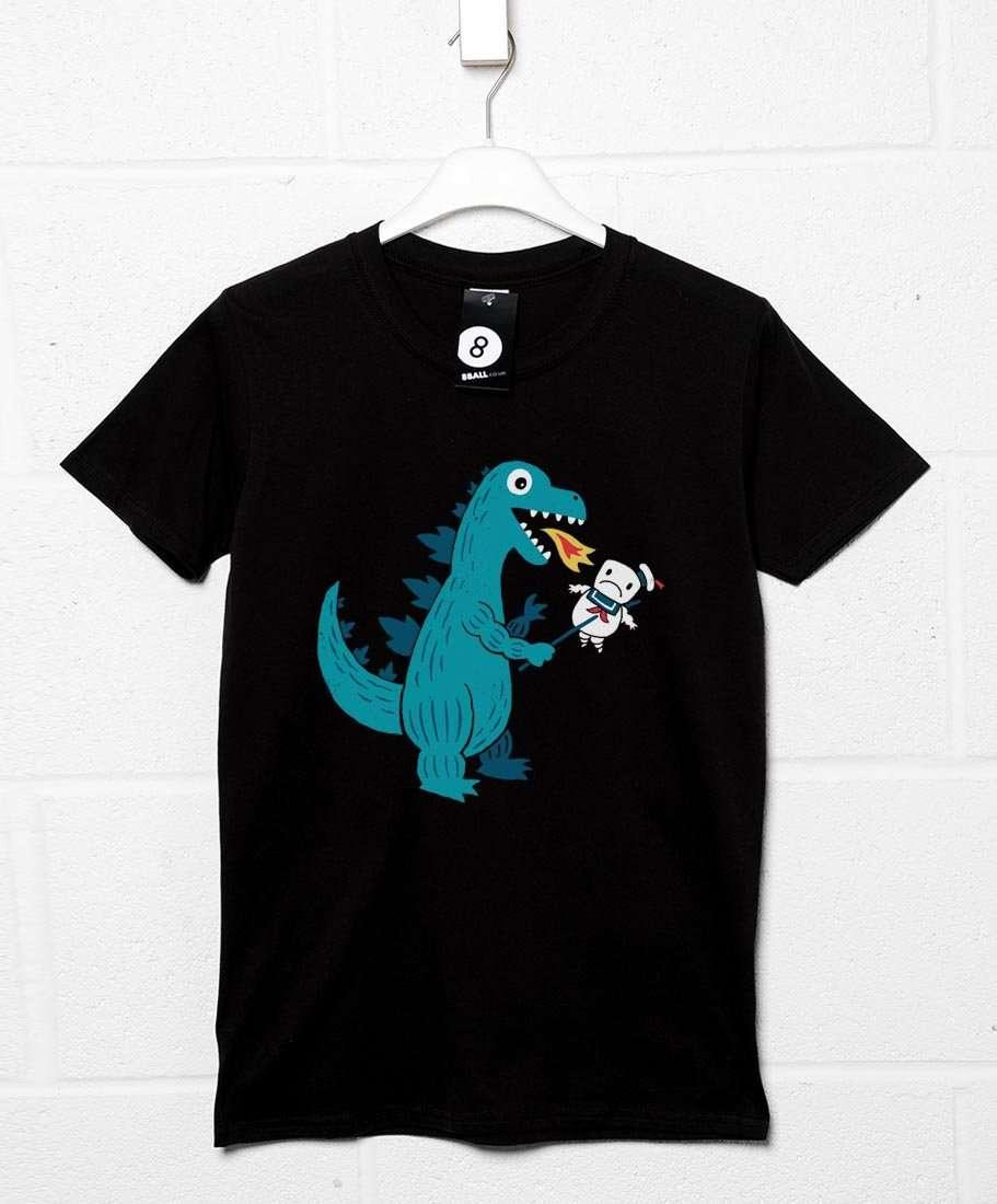 Everybody Loves Marshmallows DinoMike T-Shirt - Black