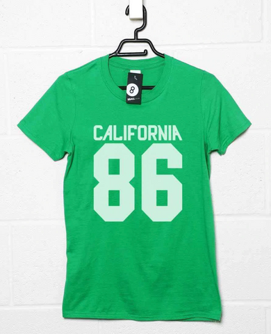 Califorina 86 printed green t shirt