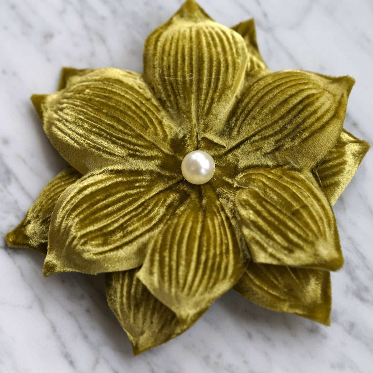 lime green flower hair clip