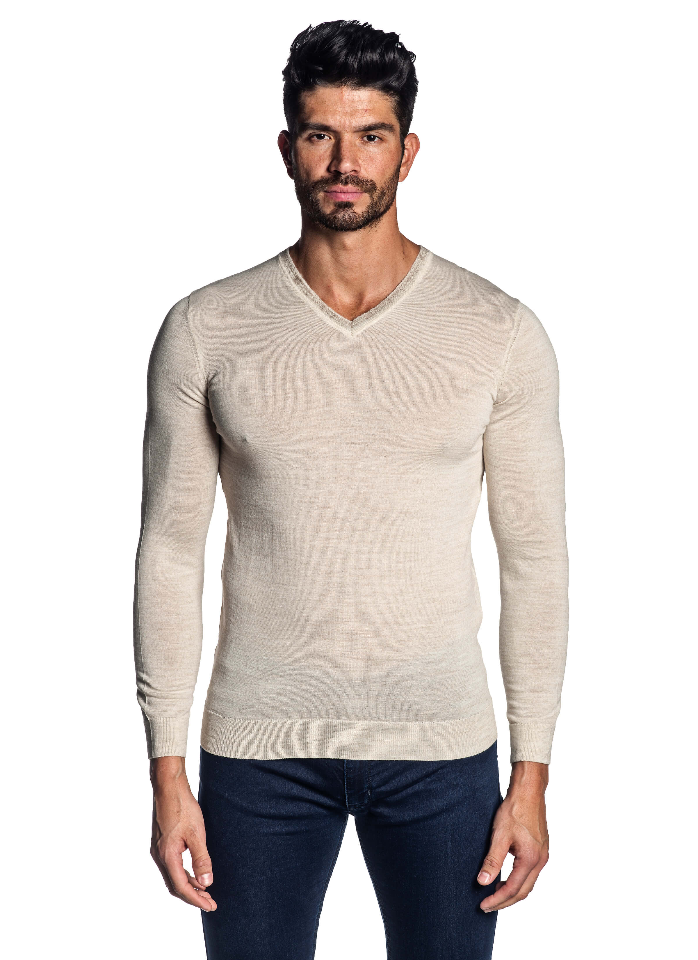 v neck sweater no shirt