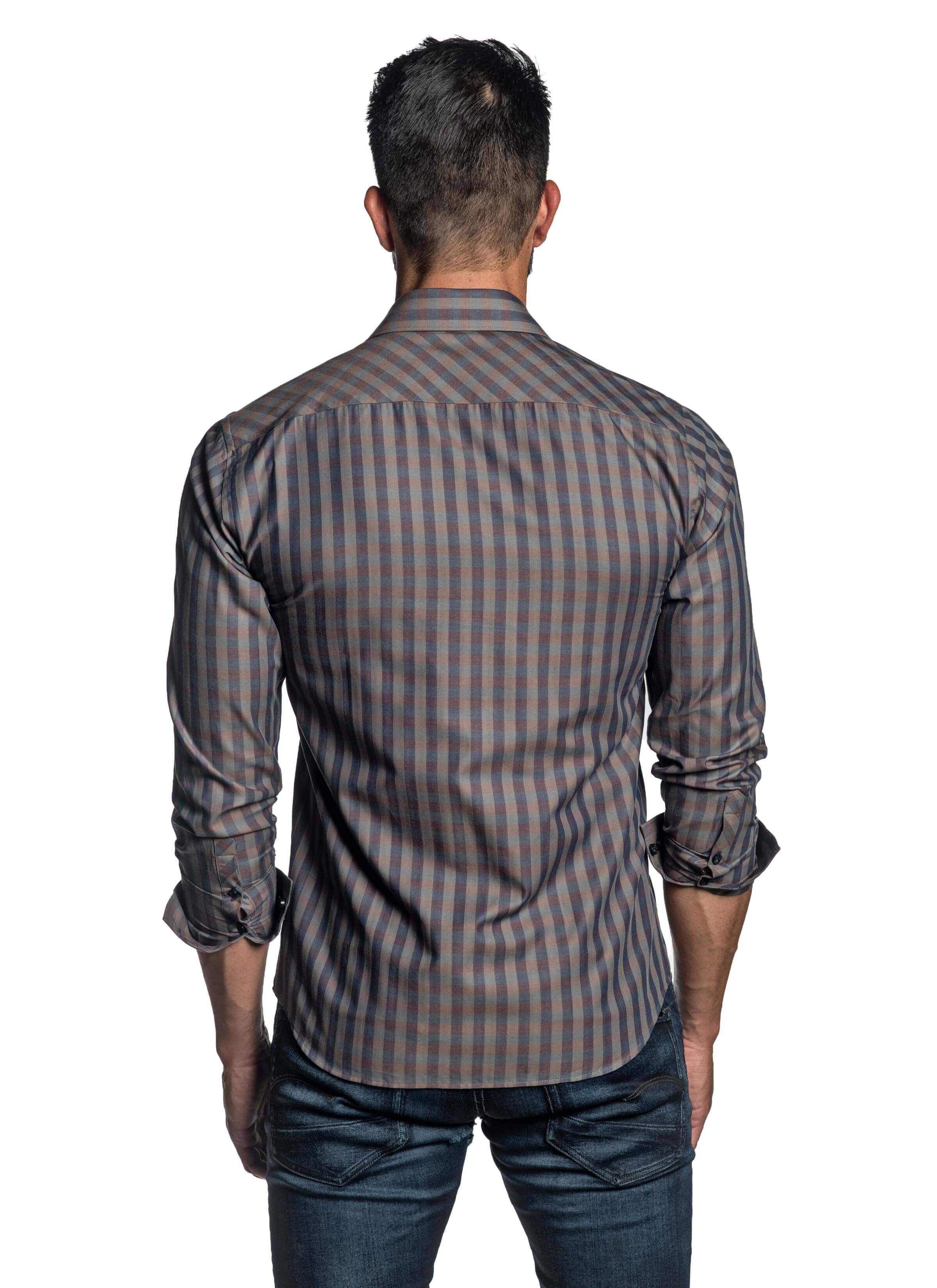 Brown Check Shirt for Men OT-2650