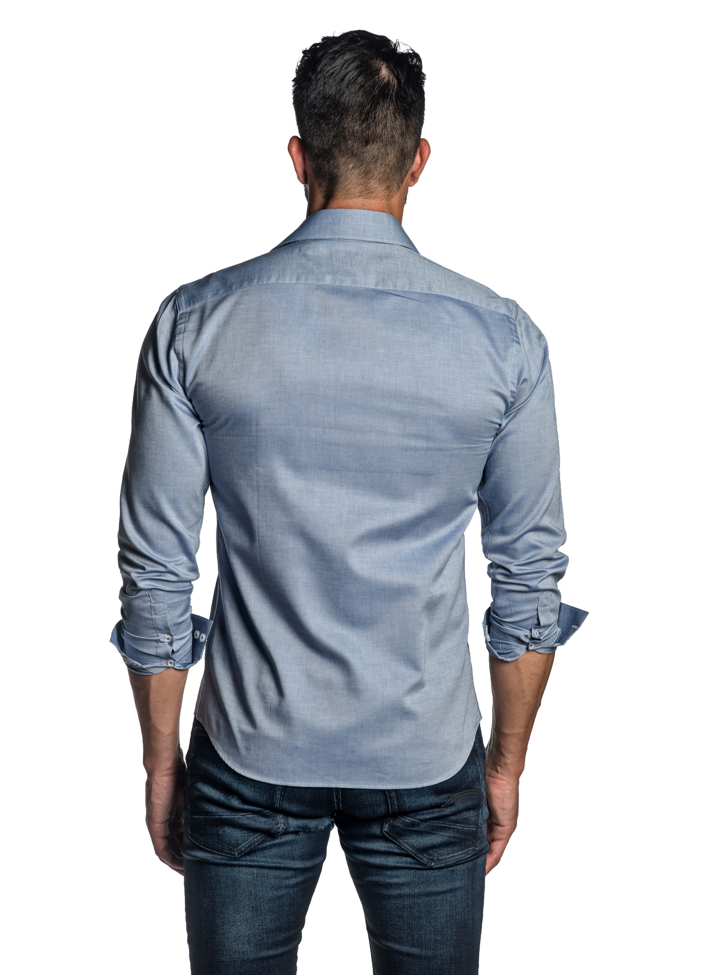 Blue Oxford Shirt for Men T-2634