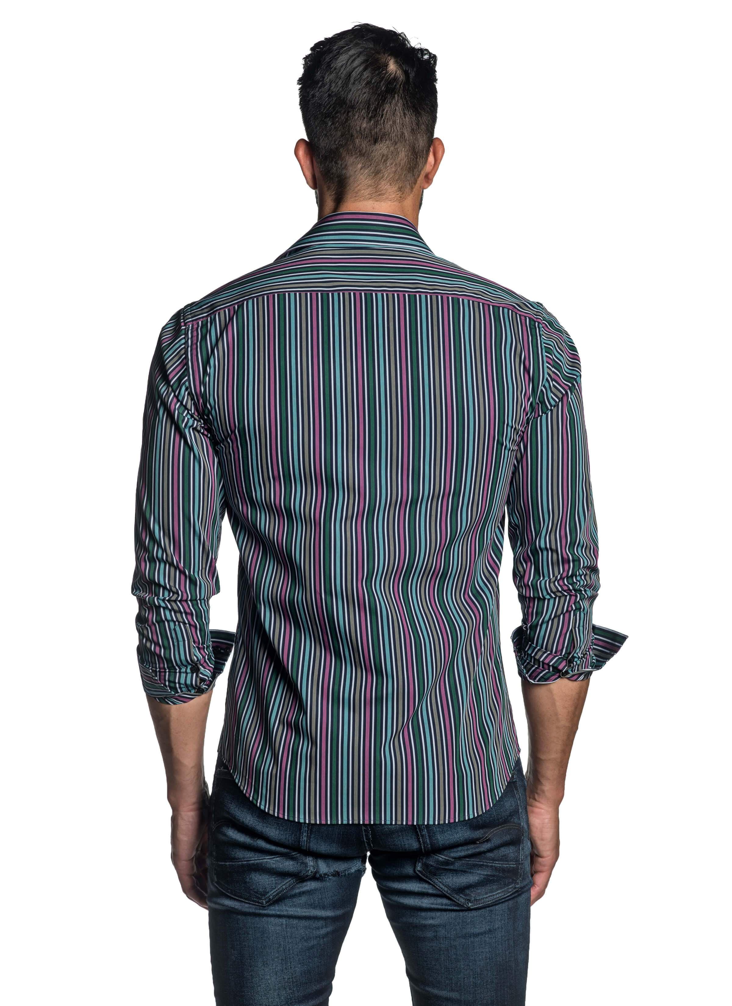 Multicolor Stripe Shirt for Men T-2647