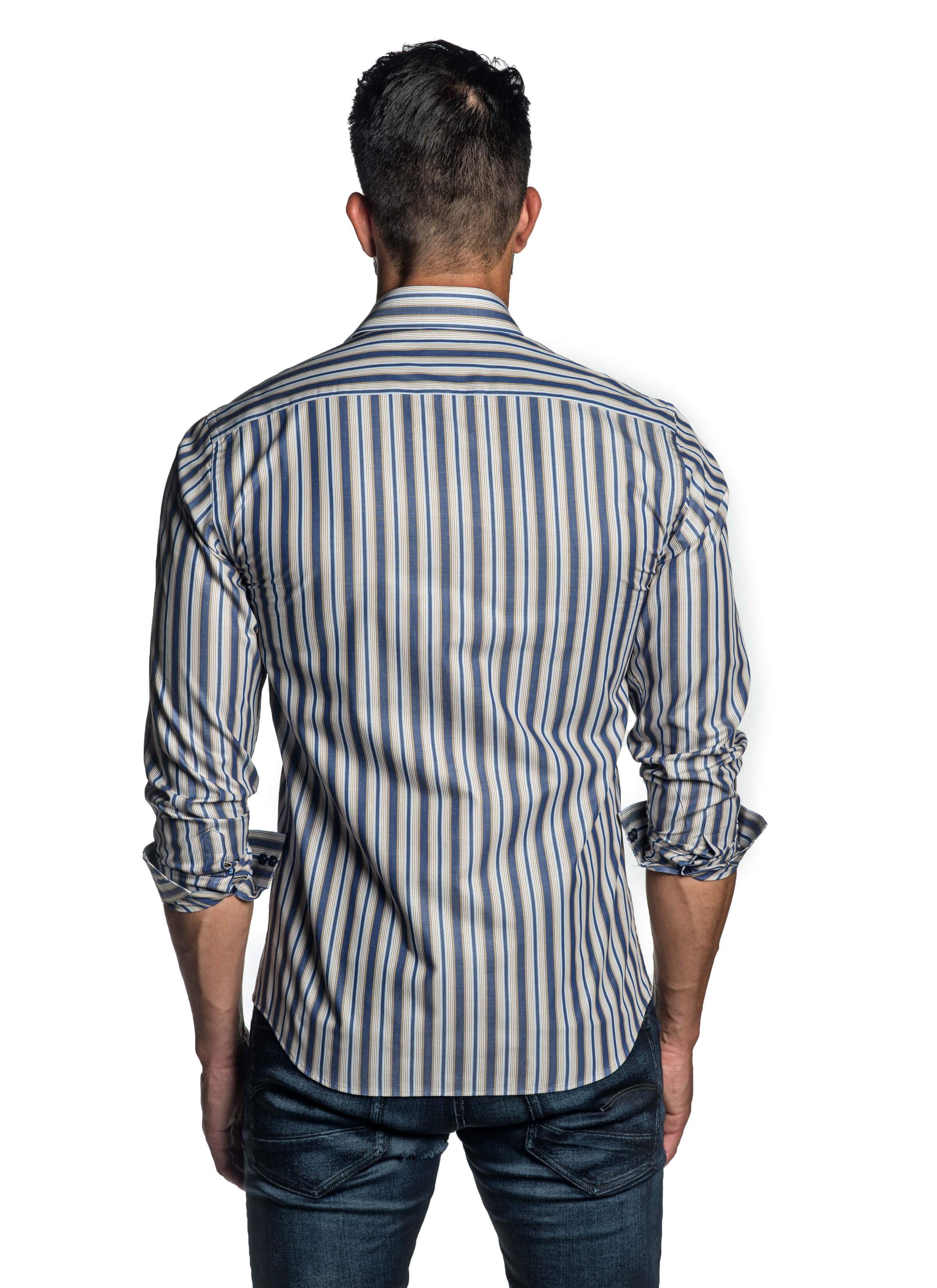 Blue Stripe Shirt for Men T-2651