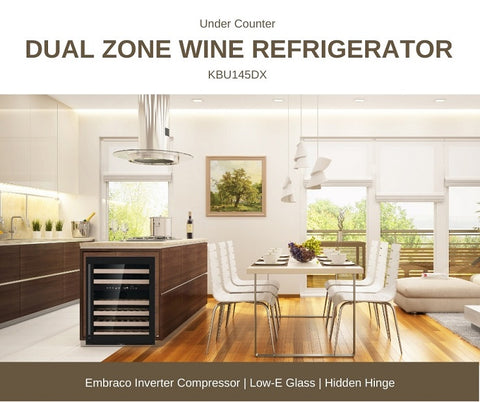 Dual Zone Under Counter Wine Fridge