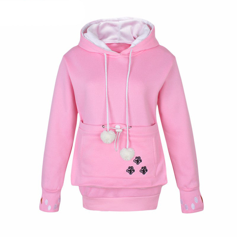 kitty pouch hoodie