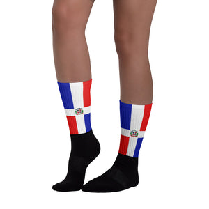Dominican Republic Flag - Black foot socks - Properttees