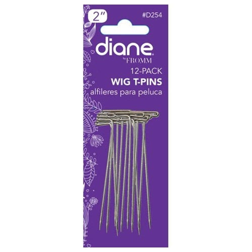 Diane Wig T-pins 2 Inch- 12 Pack