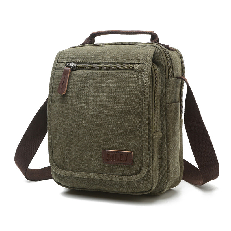 Small Canvas Crossbody Shoulder Bag - Green – DBzon