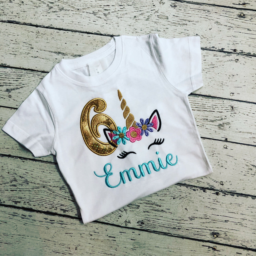 Unicorn Birthday Shirt Template