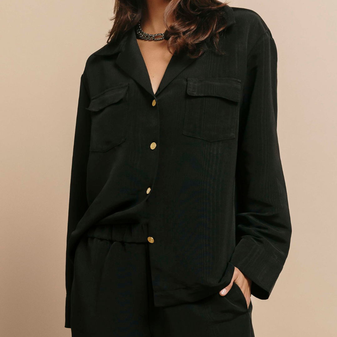 Picture of The Moire Jet Set Top in Midnight