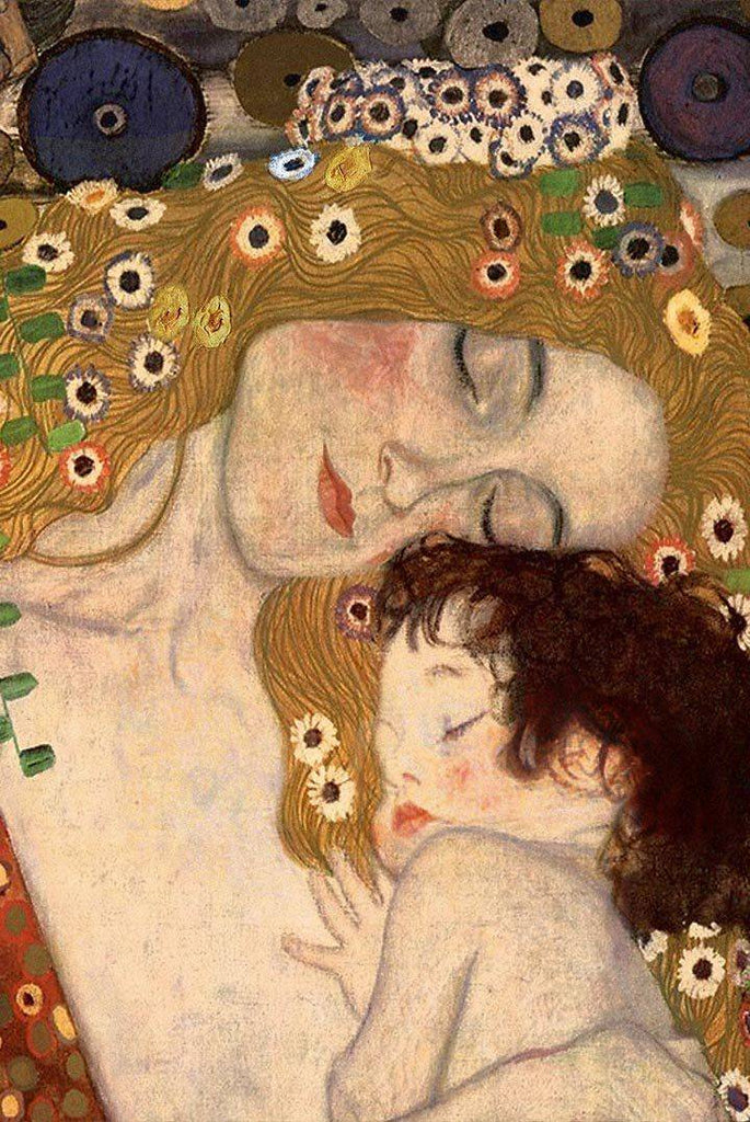 Mother And Child By Gustav Klimtwooden Jigsaw Puzzle For Adults Peaceful Wooden Jigsaw Puzzles