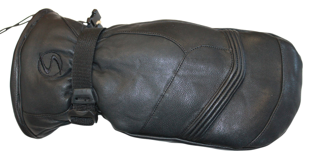 womens leather ski mittens